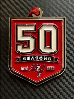 NWT. 50 Seasons Buccaneers Ornament